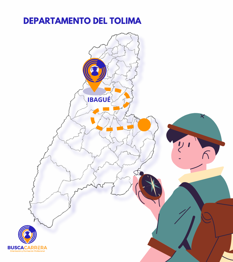 Mapa departamento de Ibagué
